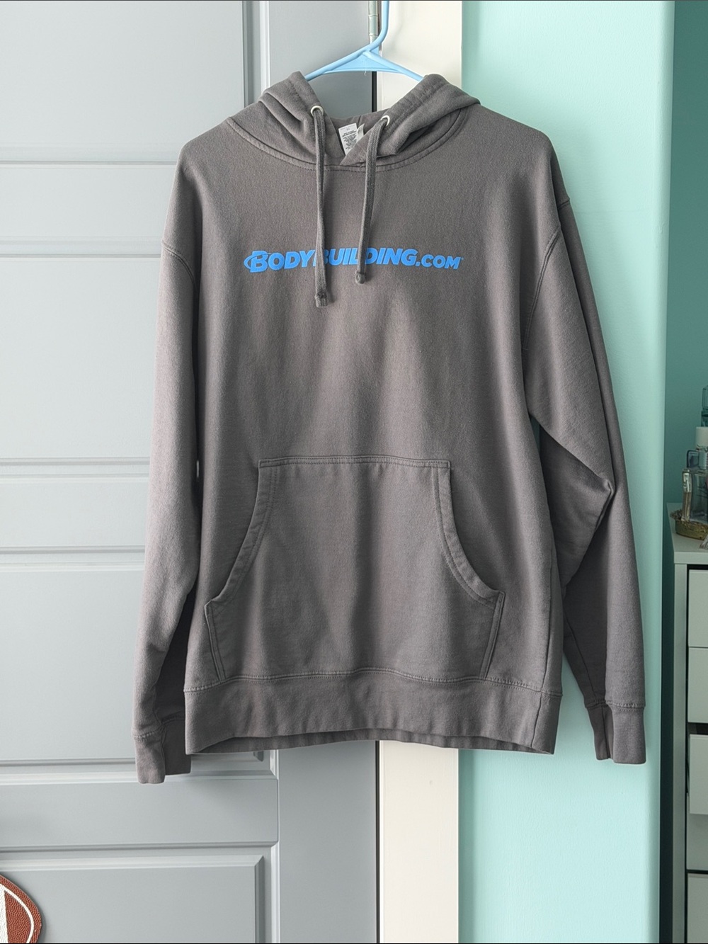 Men's Gray BodyBuilding Hoodie Sweatshirt